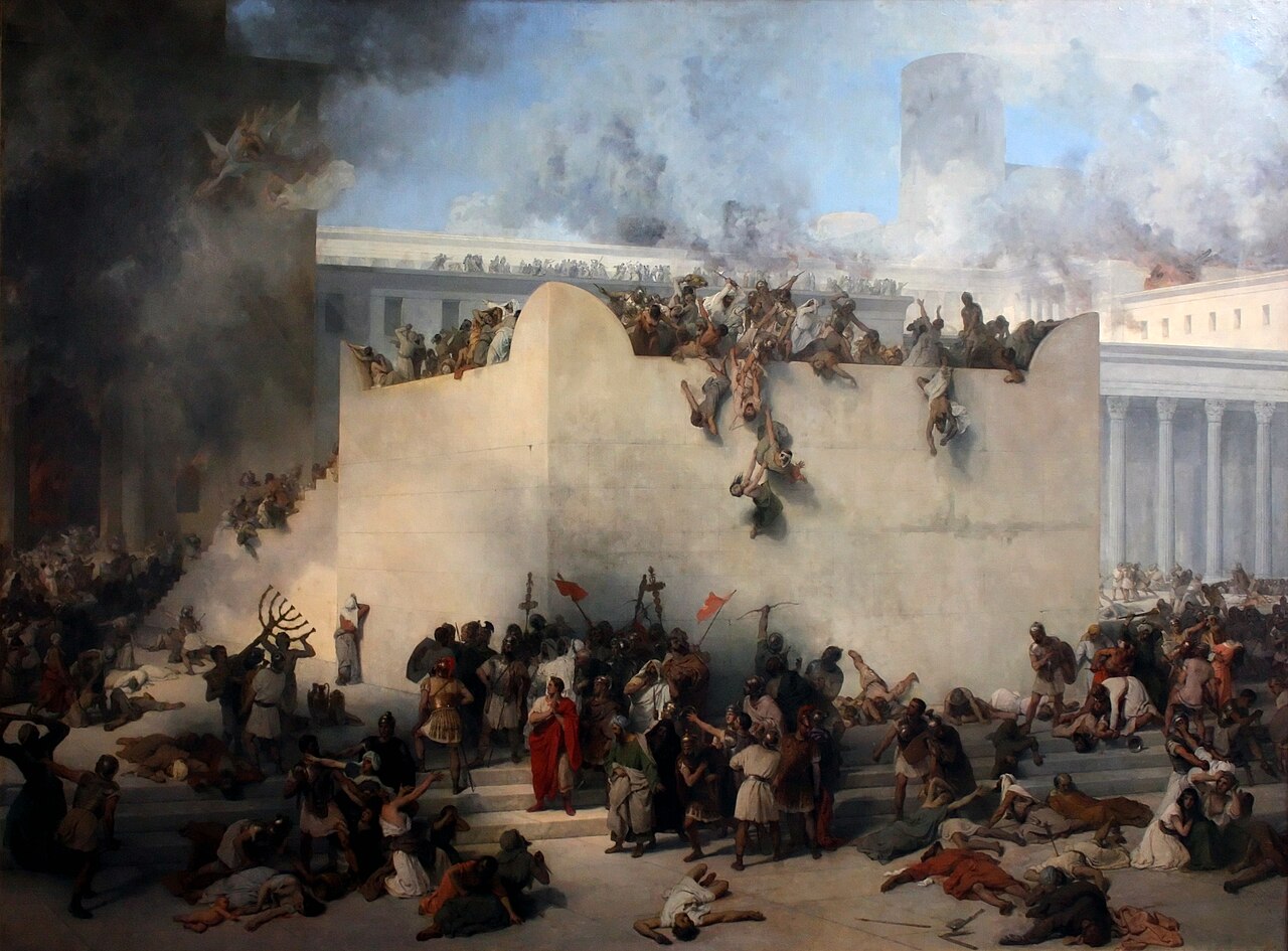 The Destruction of the Temple of Jerusalem painted by Francesco Hayez